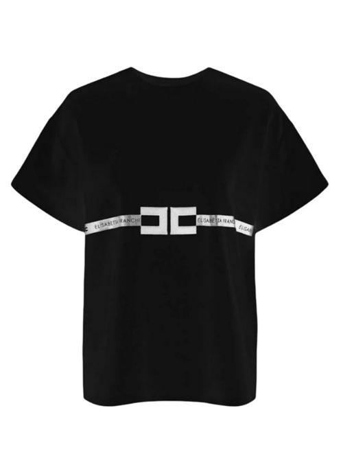 T-SHIRT CON LOGO ELISABETTA FRANCHI | MA02256E2110 Nero